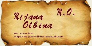 Mijana Olbina vizit kartica